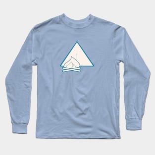 camping, hiking, Campfire, Ikon, Camper, Caravan, Tent Long Sleeve T-Shirt